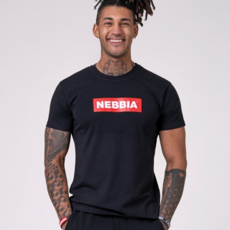 NEBBIA - Pánské tričko BASIC 593 (black)