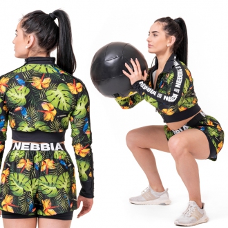 NEBBIA - High-energy crop bunda 564 (jungle green)