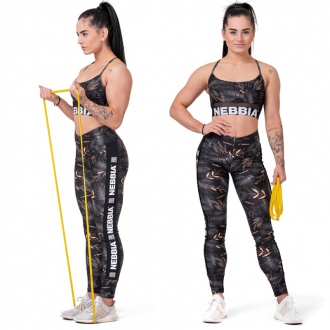 NEBBIA - High-waist performance legíny 567 (volcanic black)