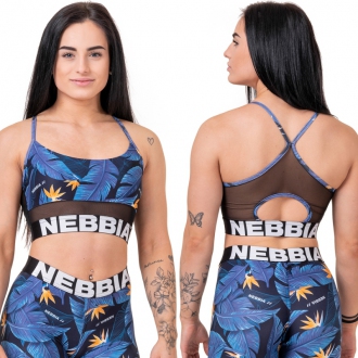 NEBBIA - Earth Powered sportovní podprsenka 565 (ocean blue)
