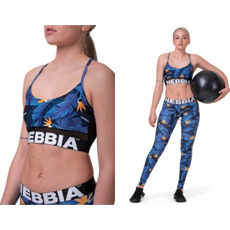 NEBBIA - Earth Powered sportovní podprsenka 565 (ocean blue)