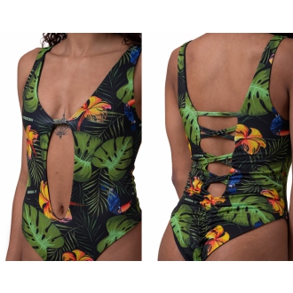 NEBBIA - High-energy monokini 560 (tr. jungle green)