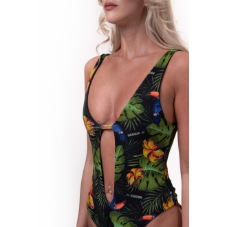 NEBBIA - High-energy monokini 560 (tr. jungle green)