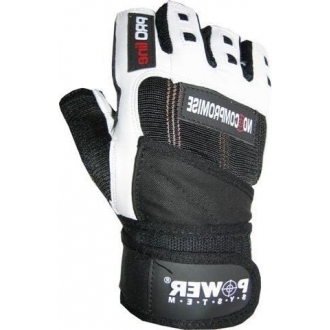 Power System - Fitness rukavice No Compromise (bílo-černá) PS-2700