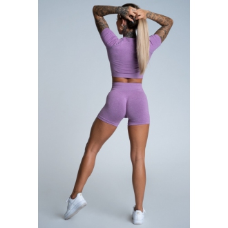 Gym Glamour - Kraťasy s vysokým pasem LILAC (SS21-GGSSLL)