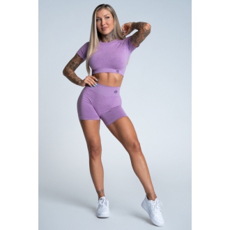 Gym Glamour - Crop Top s krátkým rukávem LILAC (SS21-GGCSLL)