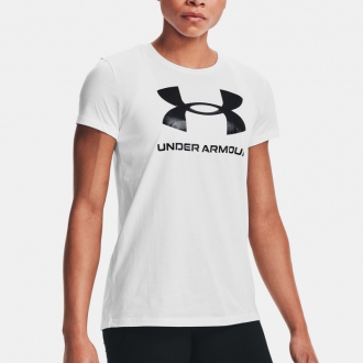 Under Armour - Výprodej dámské triko s potiskem (bílá) 1356305-102