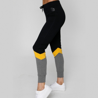 NDN - Kalhoty dámské pro volný čas HOLLI X136 (černo-žlutá)