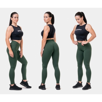 NEBBIA -  Legíny High Waist Classic HERO 570 (dark green)