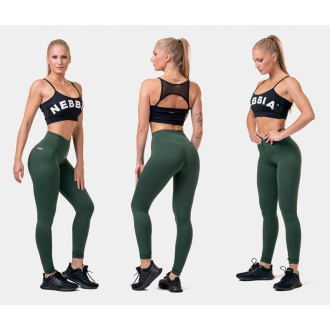 NEBBIA -  Legíny High Waist Classic HERO 570 (dark green)