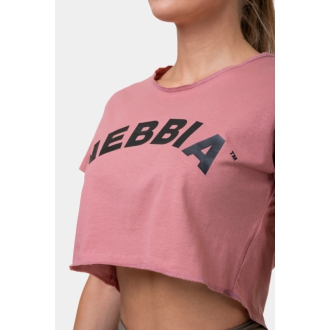 NEBBIA - Fitness Crop Top  Fit and Sporty 583 (old rose)