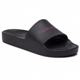 Calvin Klein - Výprodej pantofle dámské (černo-červená)