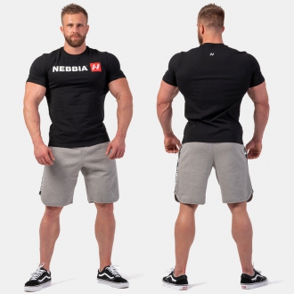 NEBBIA - Tričko na sport pánské Red "N" 292 (black)