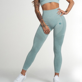 Gym Glamour - Bezešvé legíny do fitka FUSION GREEN (SS21-GGFG/337)