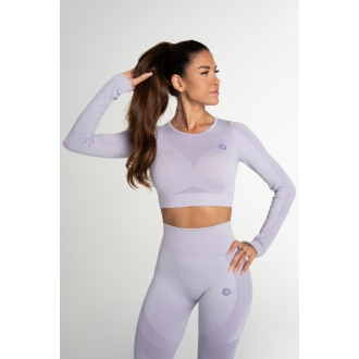 Gym Glamour - Crop top s dlouhým rukávem FUSION LAVENDER (SS21-GGCFL/351)