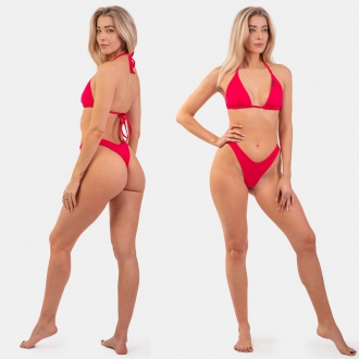 NEBBIA - V shape bikini s vysokým vykrojením 456 (pink)