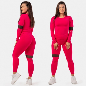 NEBBIA - Legíny s boční kapsou SPORTY 404 (pink)