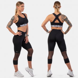 NEBBIA - Sportovní podprsenka Cross Back 410 (black)