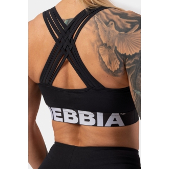 NEBBIA - Sportovní podprsenka Cross Back 410 (black)