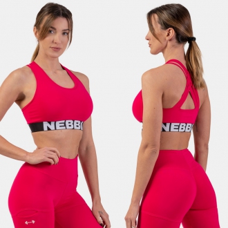 NEBBIA - Podprsenka se střihem Cross Back 410 (pink)