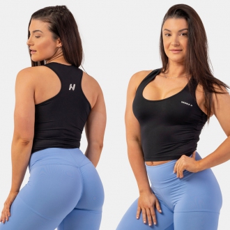 NEBBIA - Dámské crop tílko 422 (black)