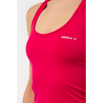 NEBBIA - Dámské fitness crop tílko 422 (pink)