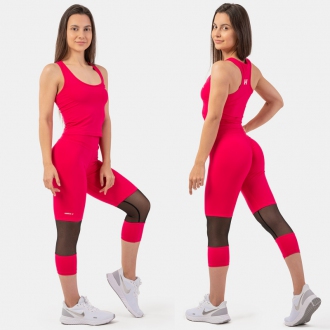 NEBBIA - Dámské fitness crop tílko 422 (pink)