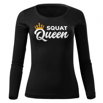 MOTIVATED - Dámské fitness triko s dlouhým rukávem SQUAT QUEEN 418