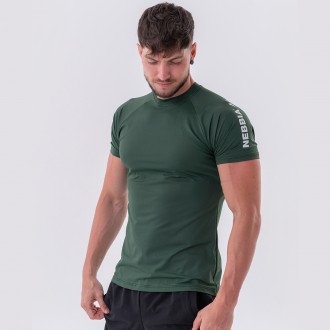 NEBBIA - Sportovní tričko pánské 326 (dark green)