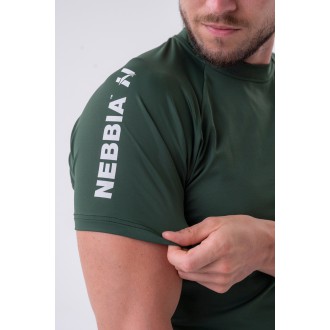 NEBBIA - Sportovní tričko pánské 326 (dark green)