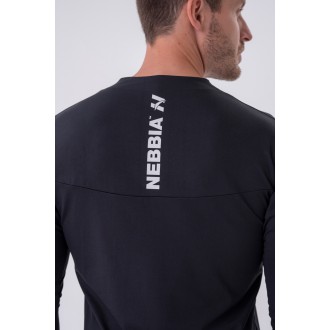NEBBIA - Sportovní tričko s dlouhym rukávem pánské 329 (black)