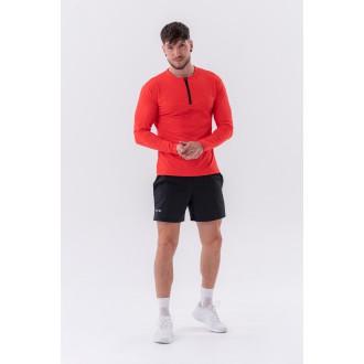 NEBBIA - Fitness tričko s dlouhým rukávem pánské 329 (red)