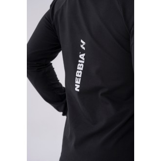 NEBBIA - Pánské sportovní tričko dlouhý rukáv 330 (black)