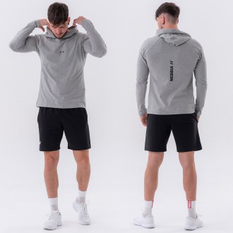 NEBBIA - Fitness triko dlouhý rukáv 330 (light grey)