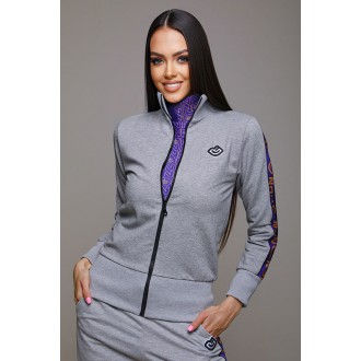 NDN - Fitness mikina na zip NELE X108 (šedá)