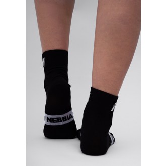 NEBBIA - Sportovní ponožky střední délka UNISEX 128 (black)