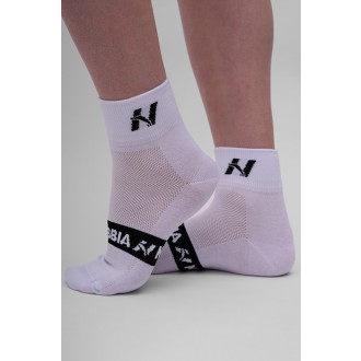 NEBBIA - Sportovní ponožky střední délka UNISEX 128 (white)