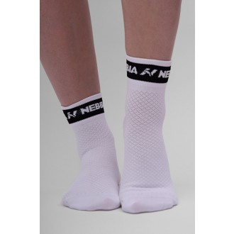 NEBBIA - Ponožky na sport střední délka UNISEX 129 (white)