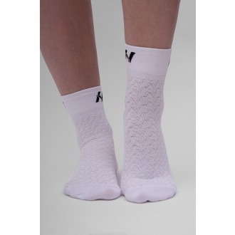 NEBBIA - Ponožky sportovní střední délka UNISEX 130 (white)