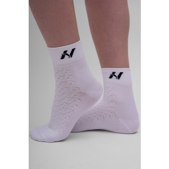 NEBBIA - Ponožky sportovní střední délka UNISEX 130 (white)