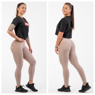 NEBBIA - Bubble Butt legíny s vysokým pasem Lifting Effect  587 (cream)