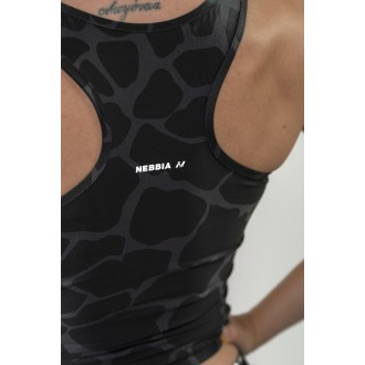 NEBBIA - Crop-top  Nature inspired 549 (black)