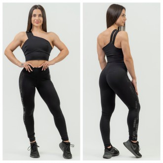 NEBBIA - Fitness legíny s vysokým pasem 834 (black)