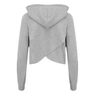 JUST COOL - Dámská crop mikina s kapucí JC054 (sports grey)