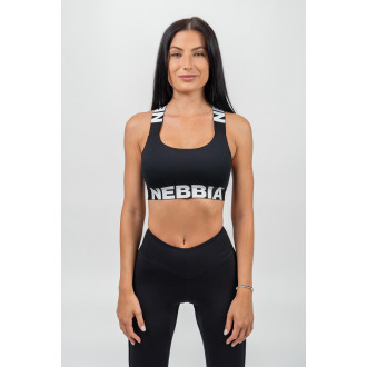 NEBBIA - Sportovní podprsenka se střední podporou ICONIC 230 (black)