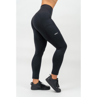 NEBBIA - Legíny s vysokým pasem LEG DAY GOALS 248 (black)