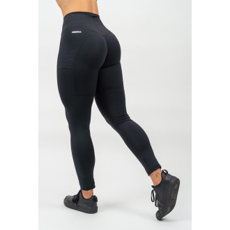 NEBBIA - Legíny s vysokým pasem LEG DAY GOALS 248 (black)