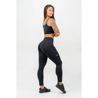 NEBBIA - Legíny s vysokým pasem LEG DAY GOALS 248 (black)