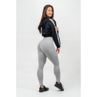 NEBBIA - Crop mikina s kapucí ICONIC 254 (black)