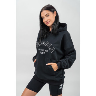 NEBBIA - Oversize mikina s kapucí GYM RAT 256 (black)